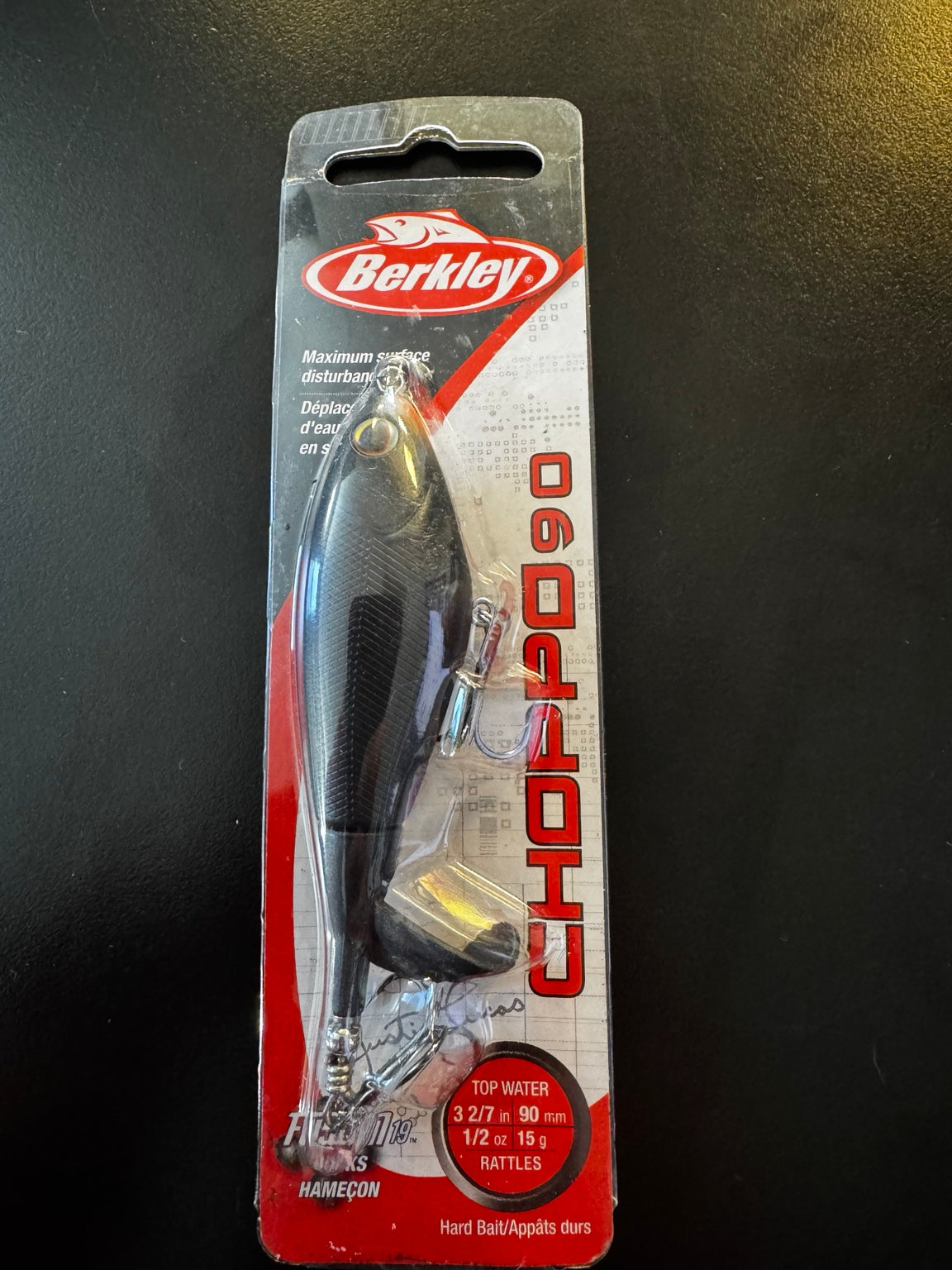 Berkley Choppo 90 black topwater lure