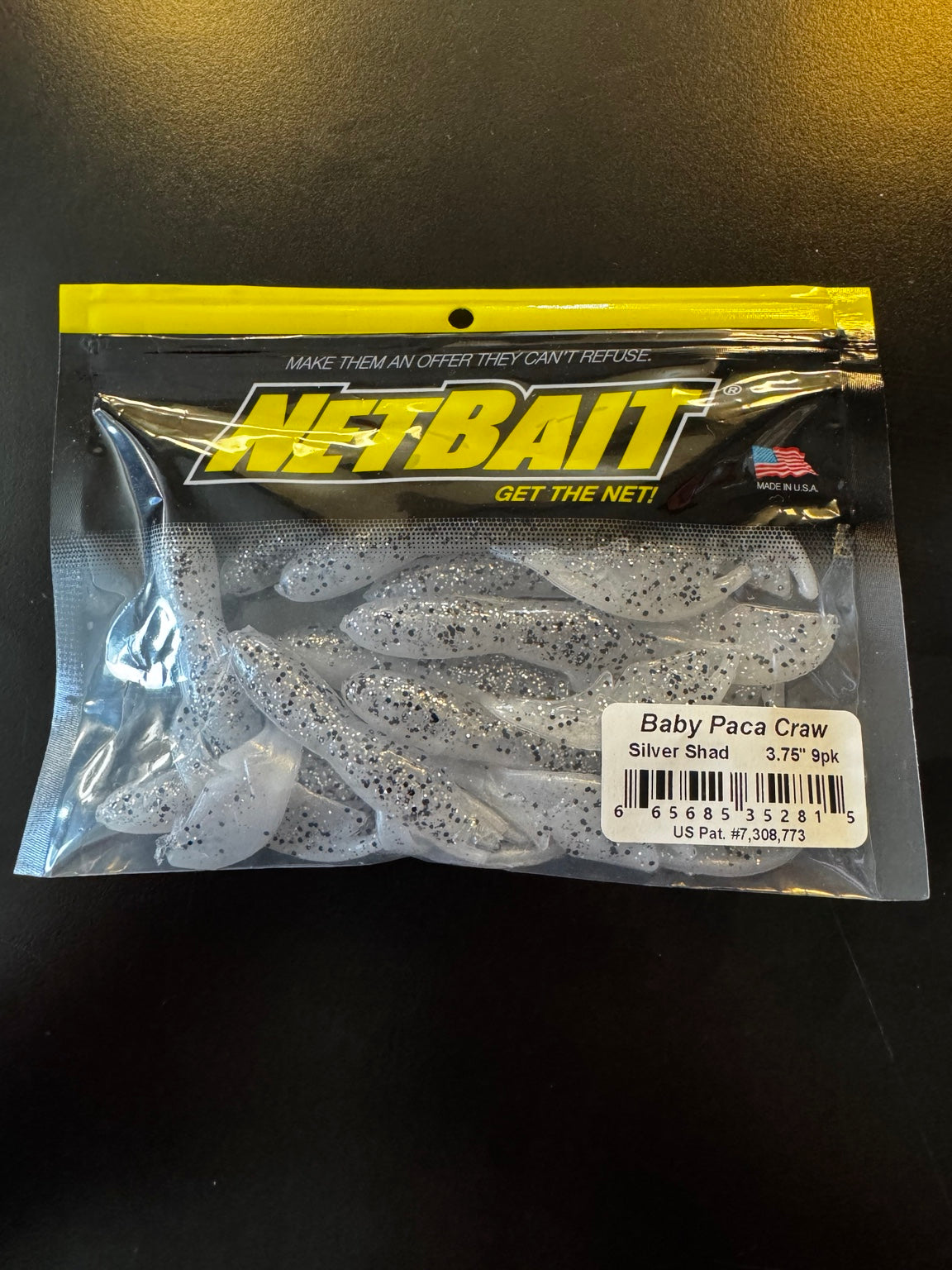 NetBait Baby Paca Craw Silver Shad 3.75 inch 9 pack