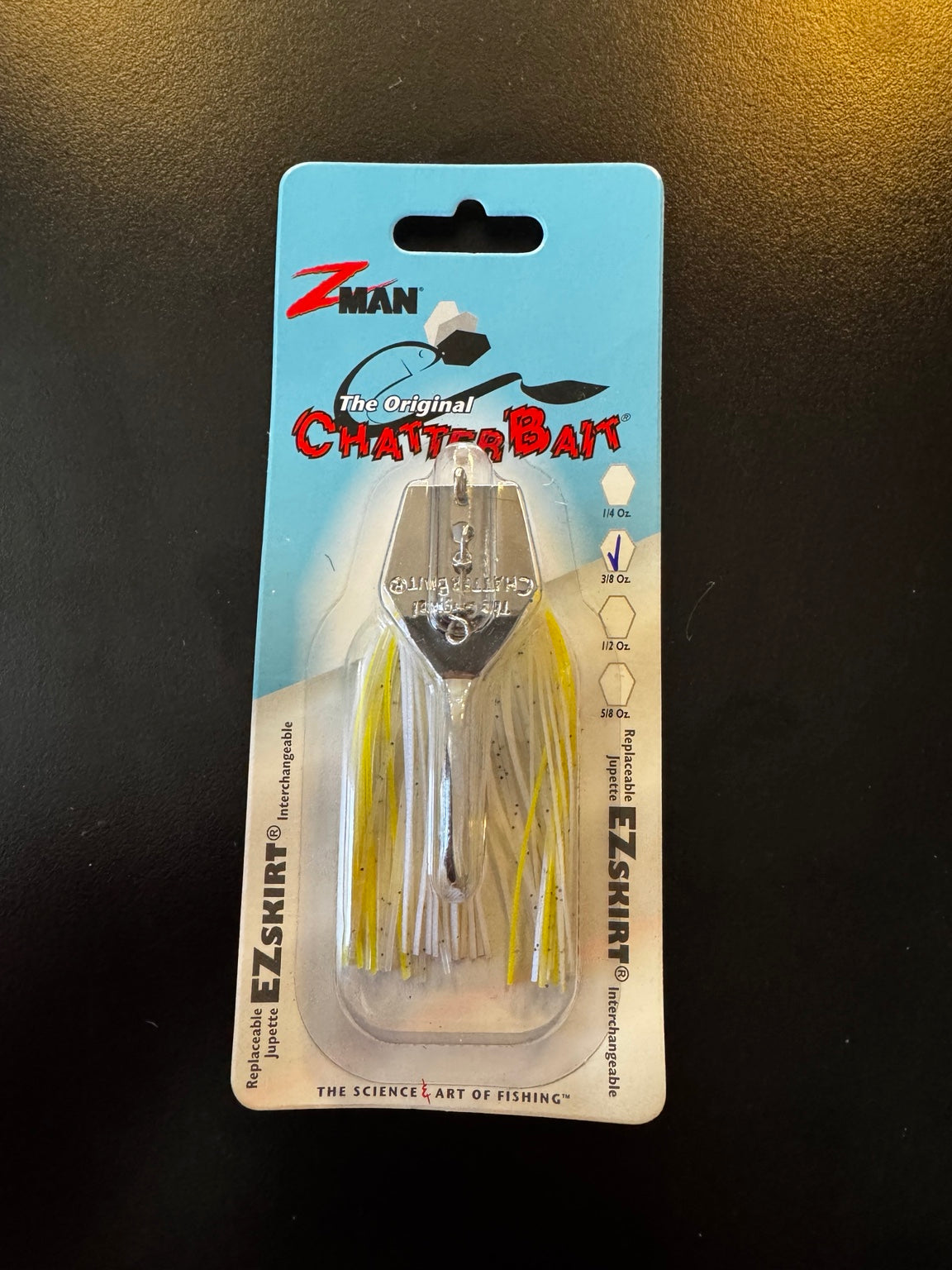 Z-Man Original ChatterBait 3/8 oz white chartreuse