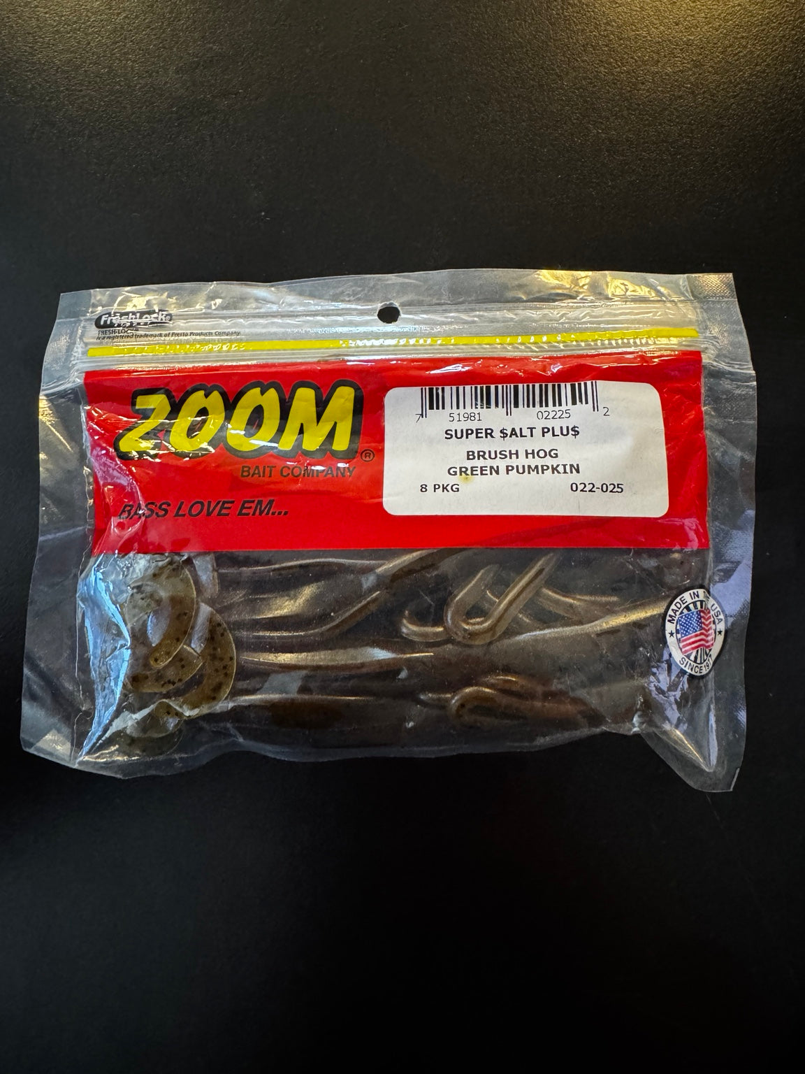 Zoom Brush Hog 4 inch Green Pumpkin 8 pack