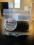 A-Game Custom Lures 5-inch Bubba Stick in Green Pumpkin, 10-count package